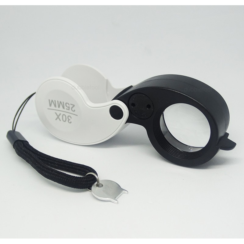 กล้องส่องจิวเวลรี่ เลนส์ขยายส่องพระ 30 x 25mm พร้อมไฟ ส่องสว่าง