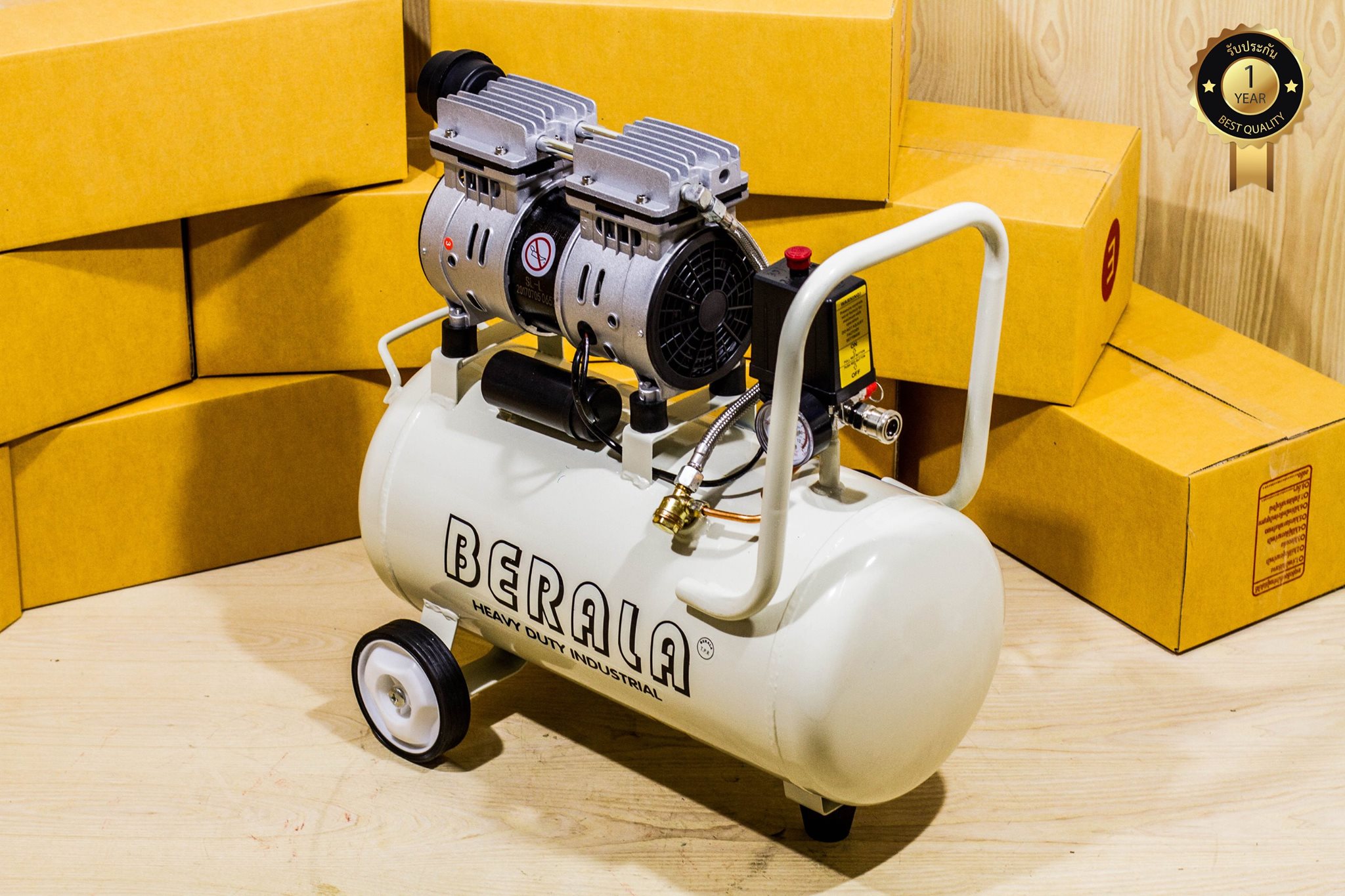 BERALA ปั้มลมระบบ OIL FREE 30ลิตร