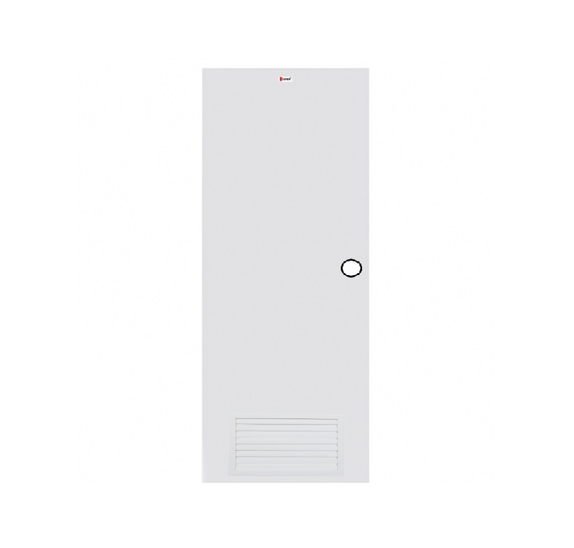 BATHIC ประตูพีวีซี BPC2 70x200 ซม. White (เจาะรูลูกบิด)