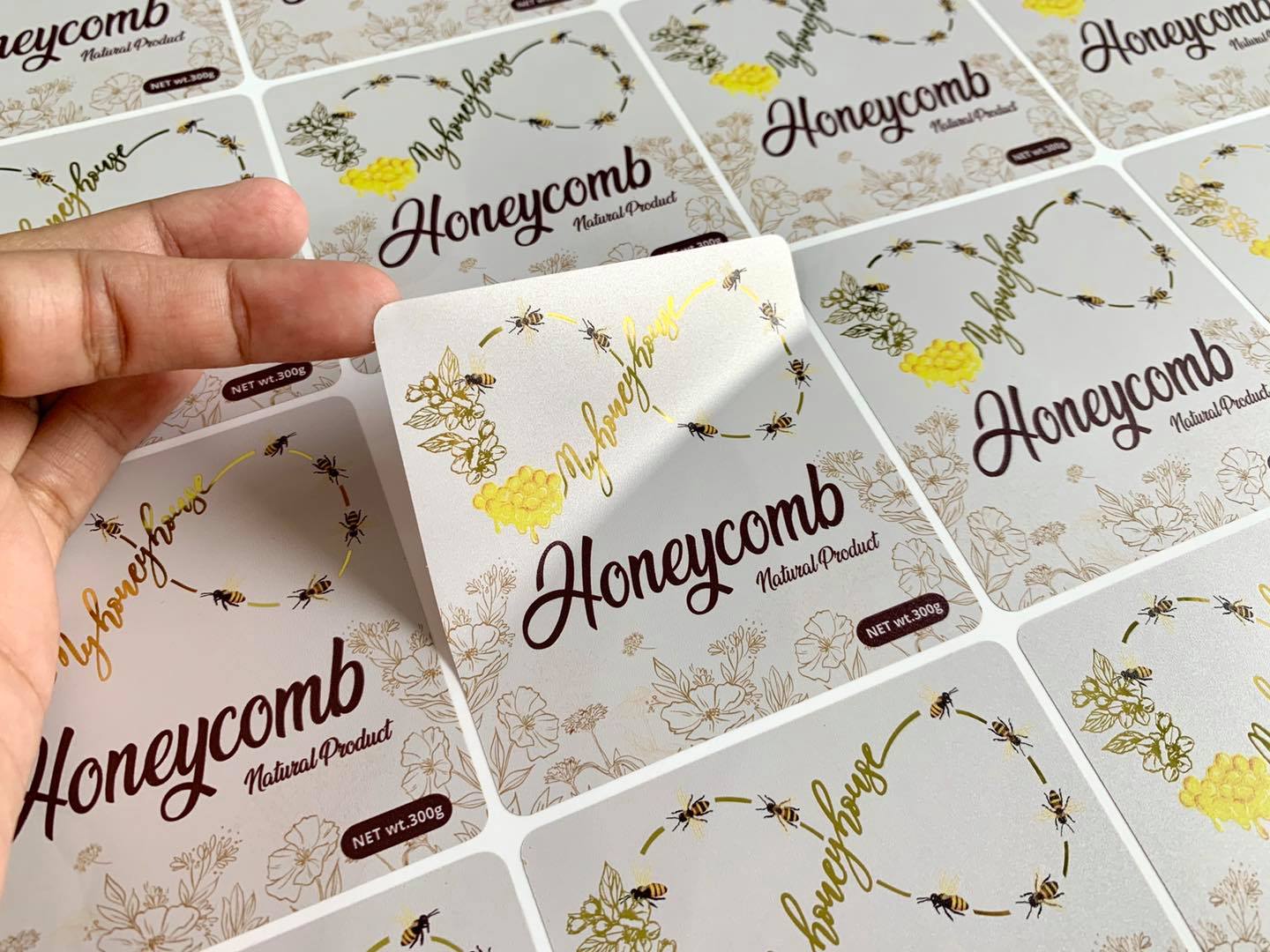 สติ๊กเกอร์ฉลากสินค้าฟรอยทอง ฟอยล์