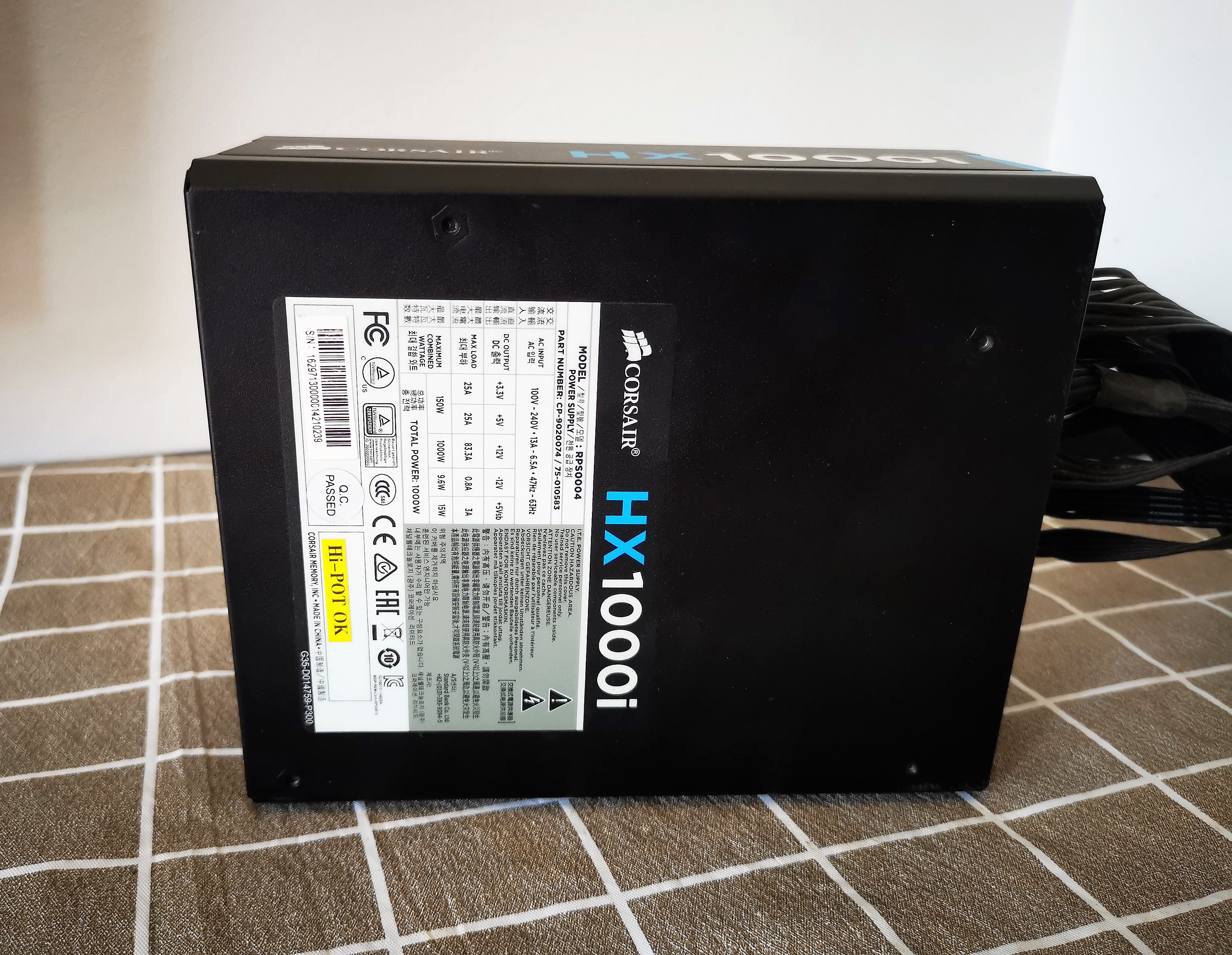 PSU Corsair HX1000i 1000W (80+ Gold)