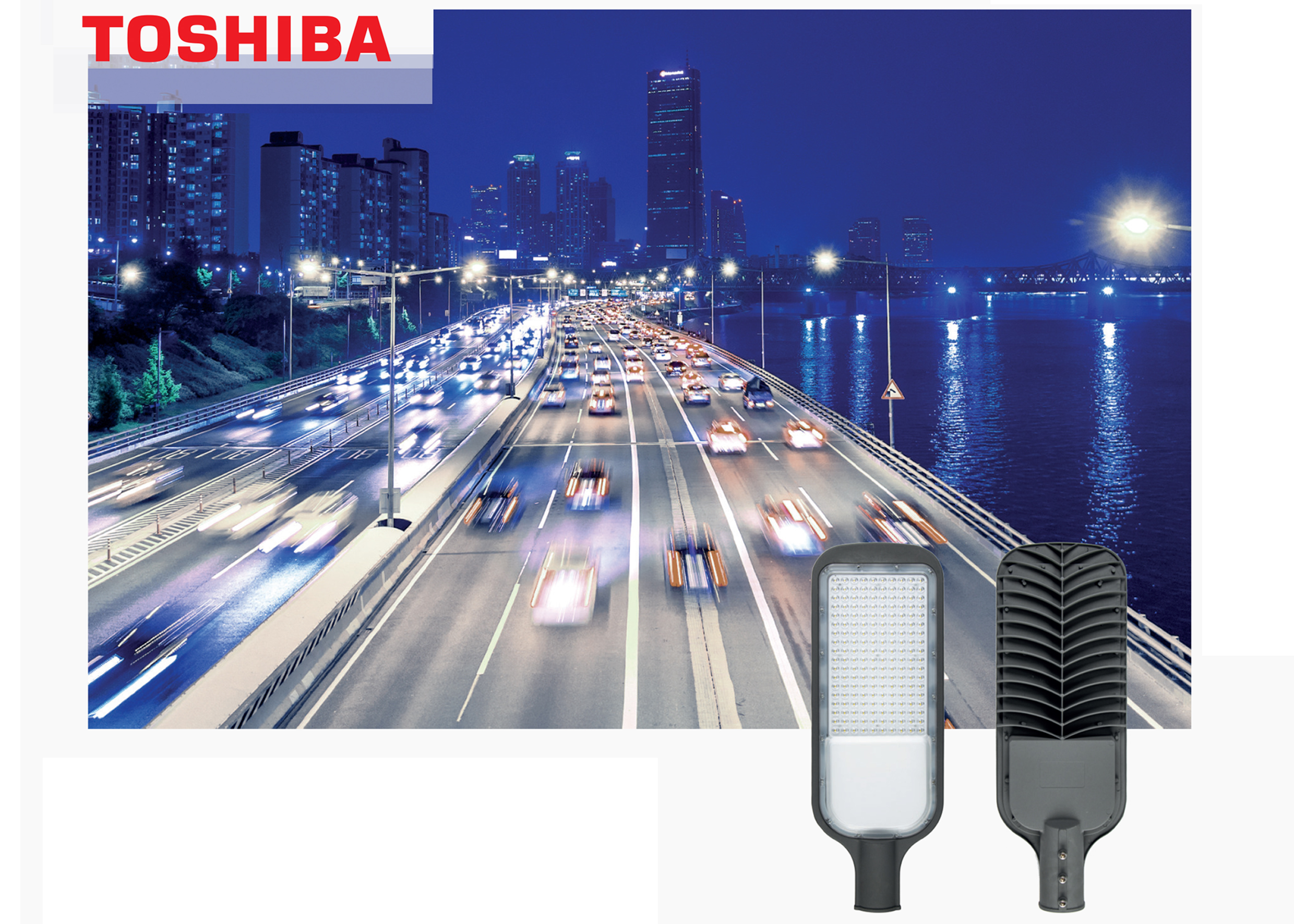 โคมไฟถนน LED Streelight 30W ,60W ,100W ,120W TOSHIBA