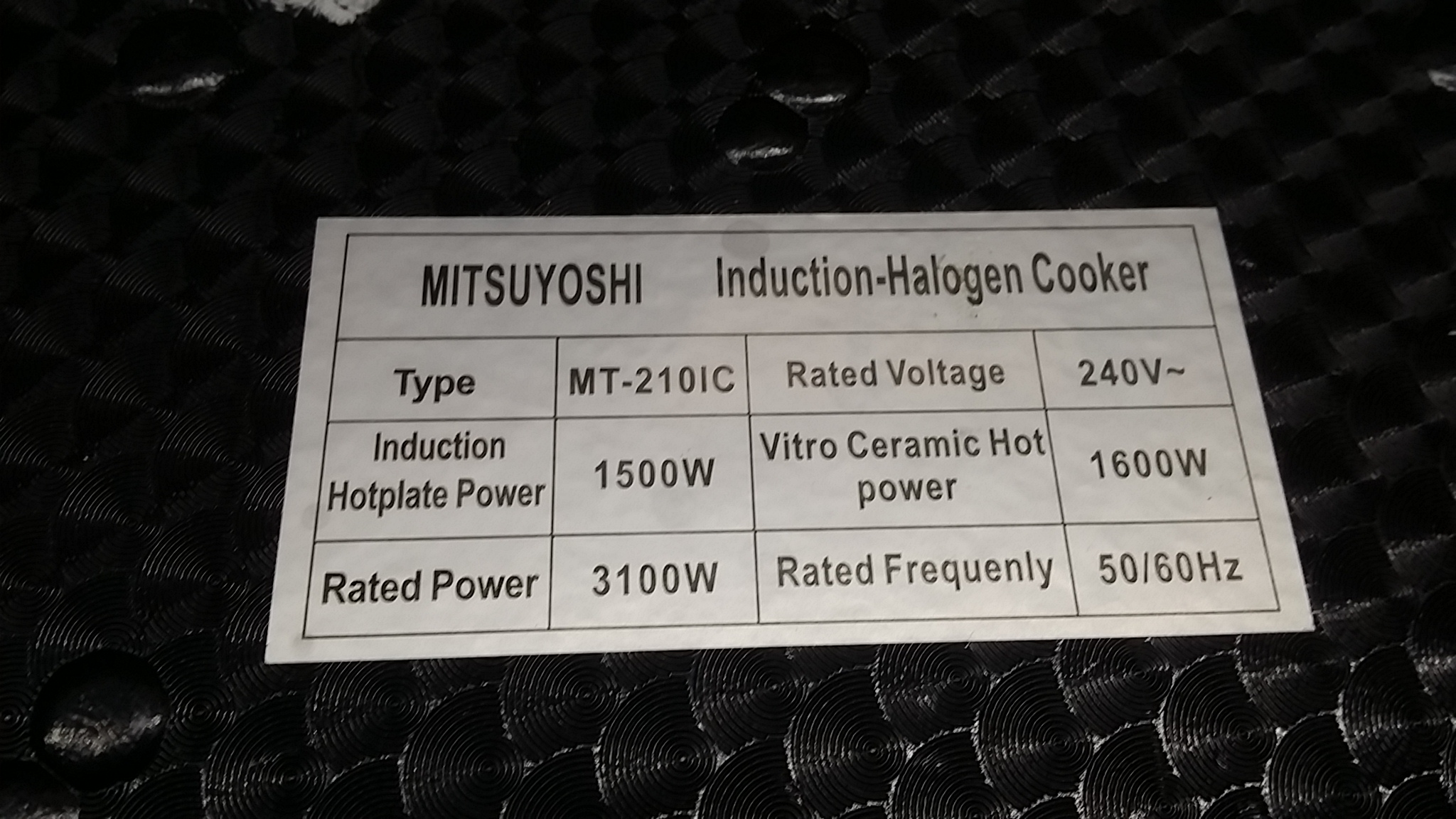 ซ่อมเตาแม่เหล็กไฟฟ้า ยี่ห้อ MITSUYOSHI รุ่น MT-210IC อาการเครื่องเปิดไม่ติด