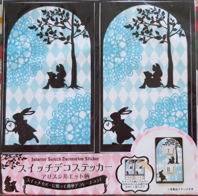 สติ๊กเกอร์ อลิซ ในแดนมหัศจรรย์ จากญี่ปุ่น Alice in wonderland Interior Switch Decoration Sticker สามารถ ติดตกแต่ง สิ่งของต่างๆ