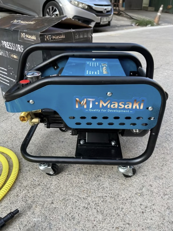 เครื่องฉีดน้ำมีล้อ ปรับรอบได้ 450 บาร์ ยี่ห้อ Masaki (มาซากิ) รุ่น MT-1800