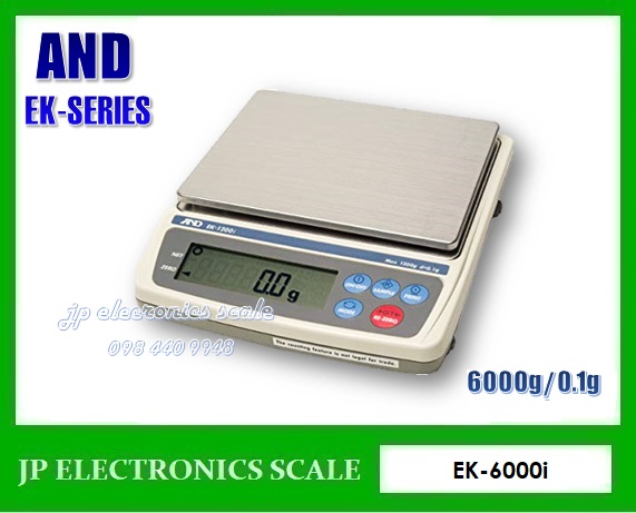 เครื่องชั่งละเอียดสูง6000g เครื่องชั่งคุณภาพสูง6000กรัม เครื่องชั่งน้ำหนัก6000กรัม เครื่องชั่งน้ำหนัก6000g ตาชั่ง6000g กิโลดิจิตอล6000กรัม เครื่องชั่งดิจิตอล6000g ละเอียด 0.1g ยี่ห้อ AND รุ่น EK-6000i ขนาดจานชั่ง 13x17cm.