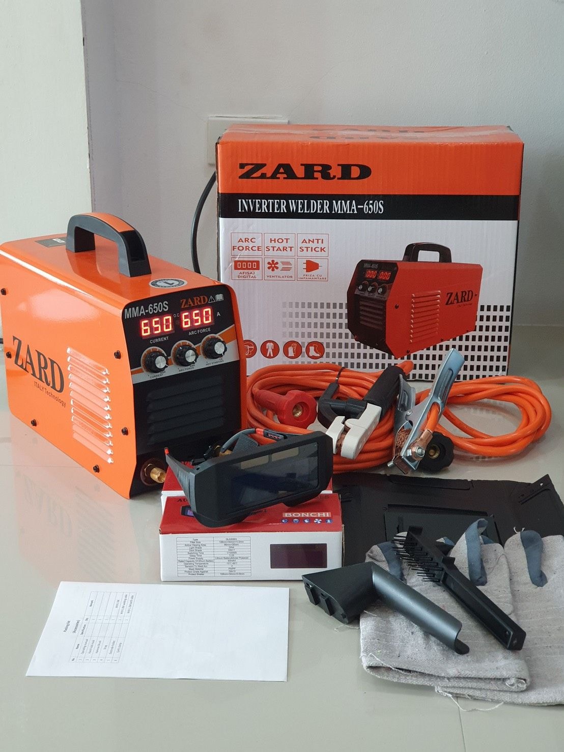 ตู้เชื่อม ZARD MMA-650S รุ่น 3 ปุ่มปรับ แถมฟรี แว่นตาตัดแสงอัตโนมัติ
