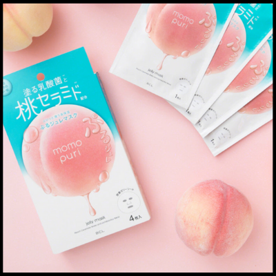 🔥(New Item)💥MOMO PURI JELLY MASK COOL| โมโมะ ปูริ เจลลี่ มาส์ก คูล(สูตรเย็น)✨เติมความสดชื่น พื่อผิวชุ่มชื้น ฉ่ำเด้ง💥ขนาด 4 แผ่น