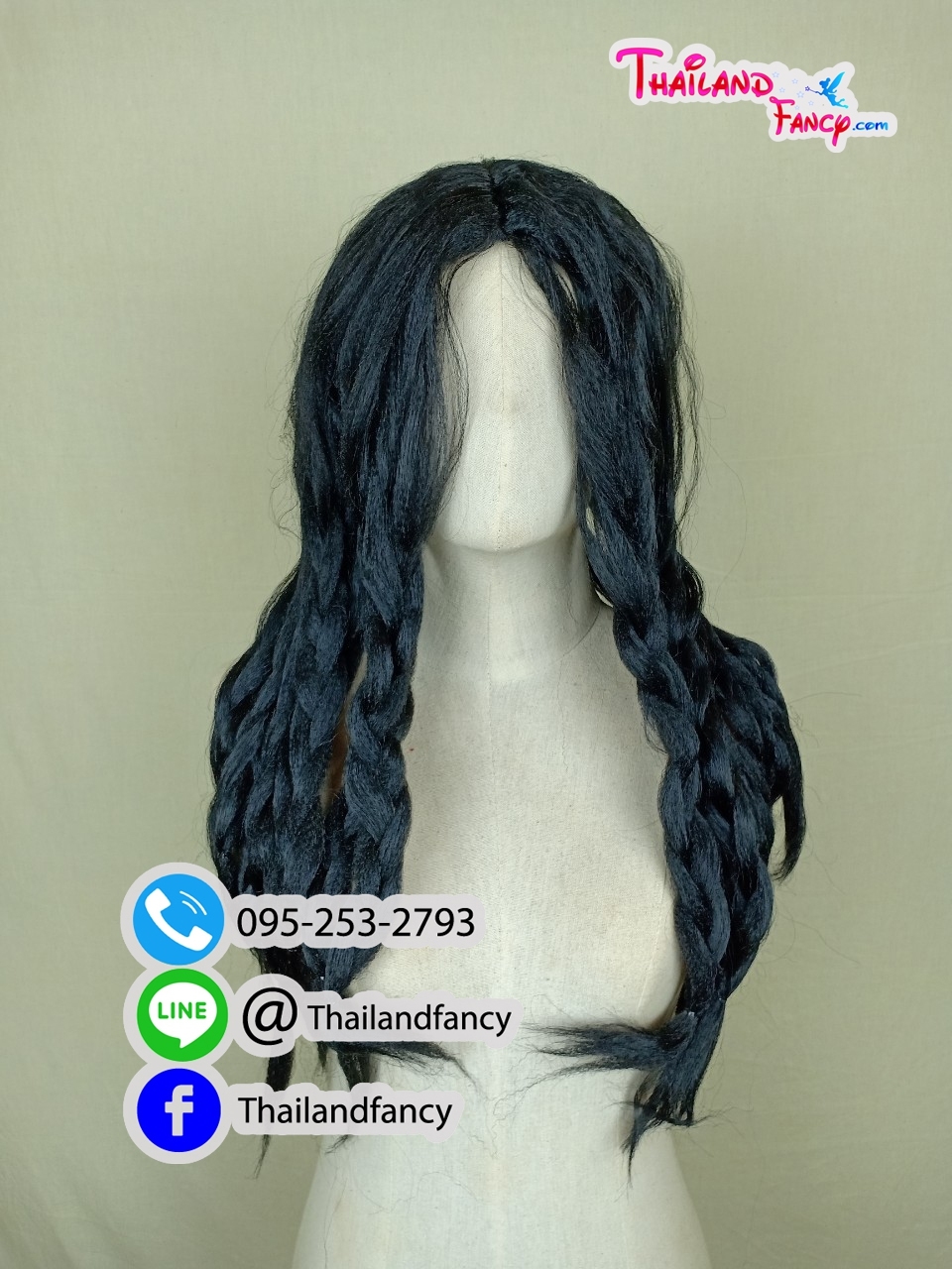 วิกผมโจรสลัดแฟนซี วิกผมหยิกโจรสลัดแจ๊คสแปร์โรว์ Pirate of the Caribbean วิกผมเปียโจรสลัดแบบกัปตันแจ๊ค วิกผมยาวโจรสลัดชาย