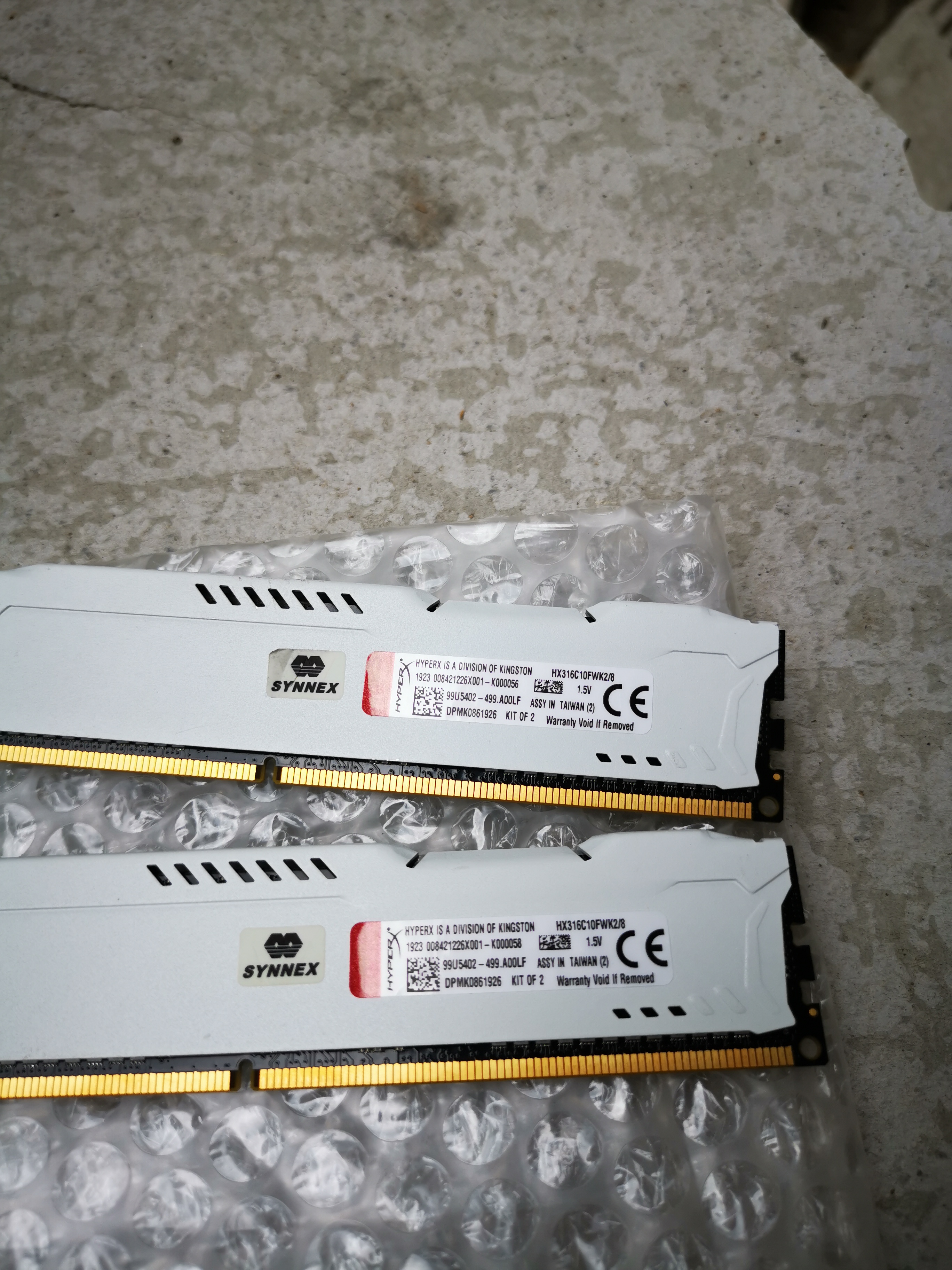 Ram Kingston Hyper X DDR3 8G(4*2) Bus1600 (White)
