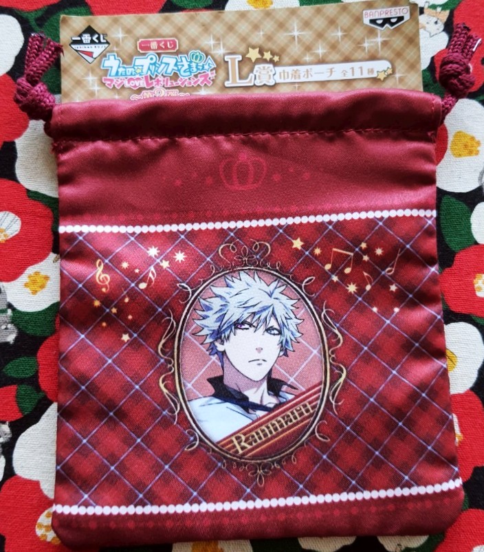 Ranmaru กระเป๋าหูรูด ถุงผ้าหูรูด Uta no Prince-sama เจ้าชายแห่งเสียงเพลง จากญี่ปุ่น Size : 13 x 15 cm