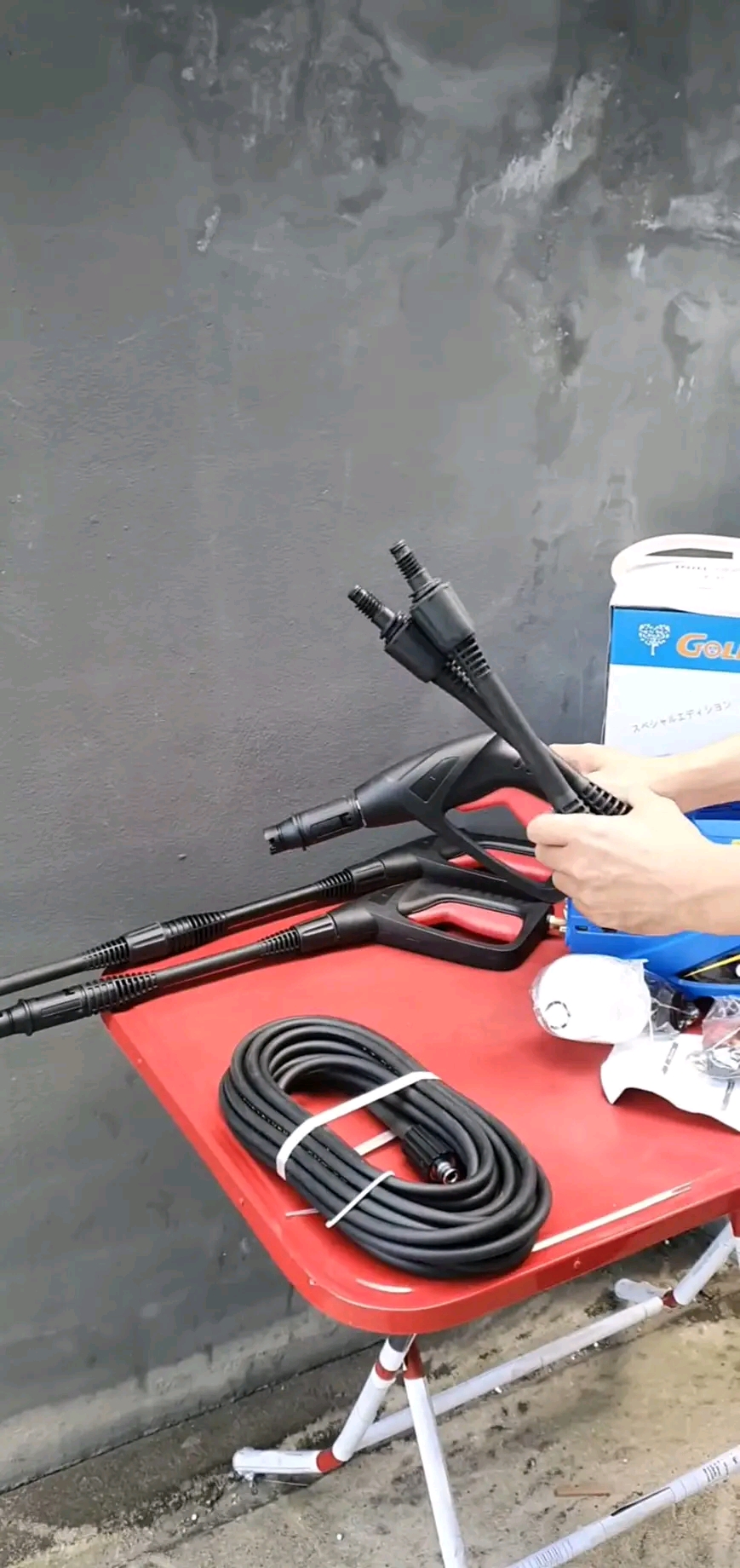 เครื่องฉีดน้ำแรงดันสูง GOLDY 400 บาร์ สายอัดฉีดไฮโดรลิคอย่างดียาว 10 เมตร