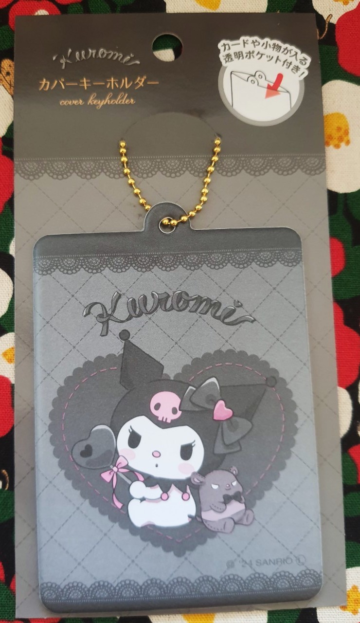 Kuromi คุโรมิ ซานริโอ้ SanrioTag ใส่บัตร นามบัตร ชื่อ ป้ายชื่อ ของแท้จากญี่ปุ่น Size : 8.5 x 12.2 cm
