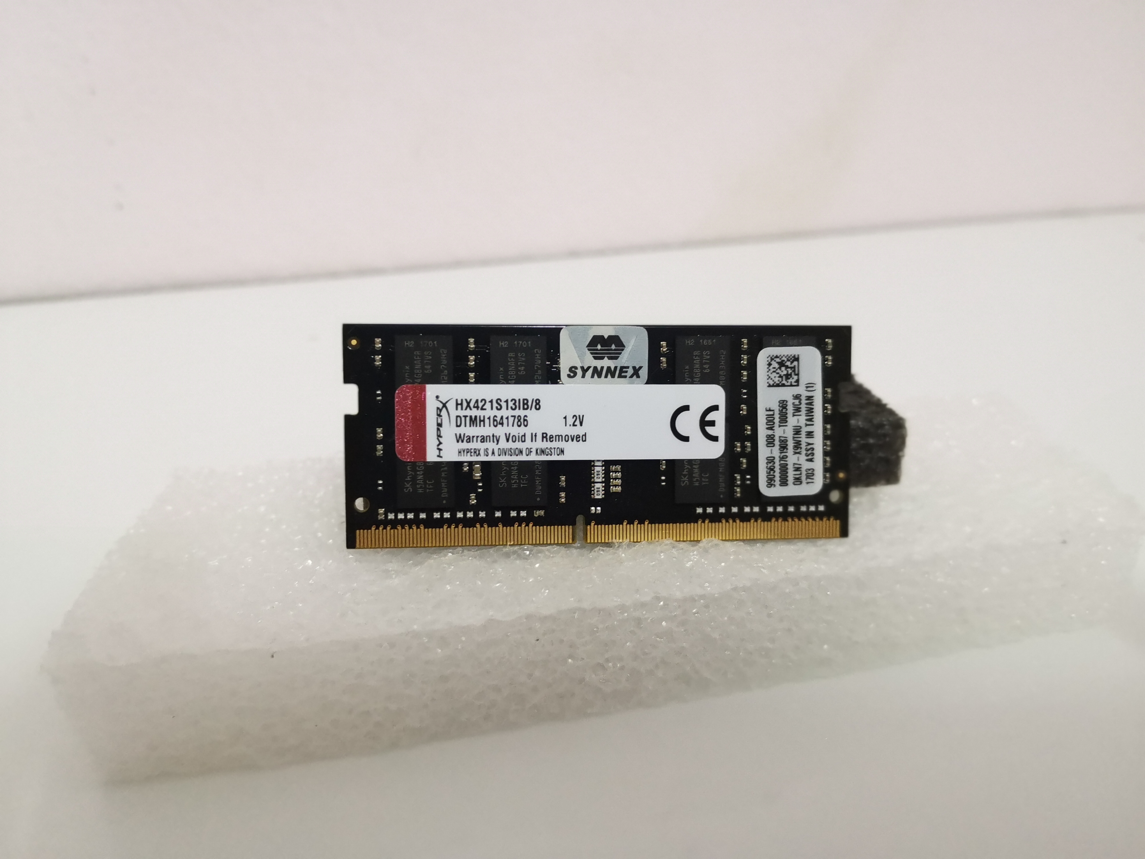 Ram Notebook hyper x ddr4 8G(8*1) Bus2133 16ชิพ