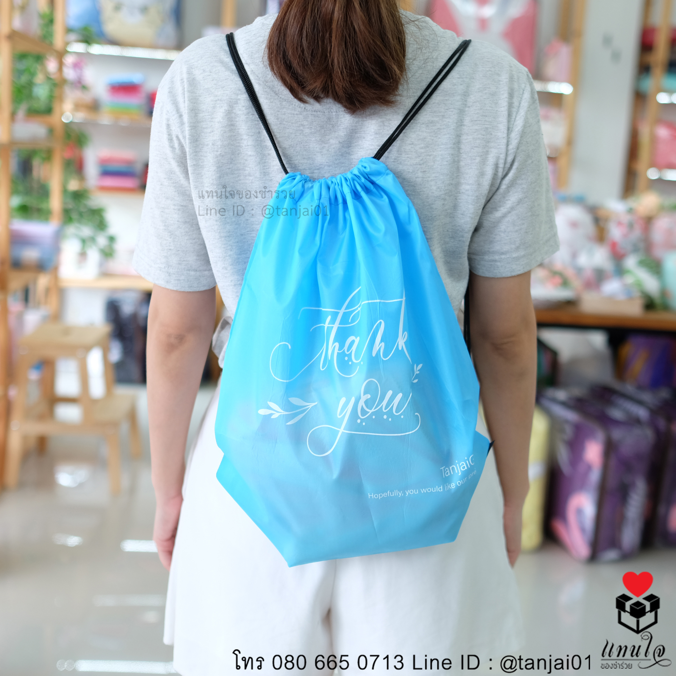 ของชำร่วยงานแต่ง ของแจกงานแต่ง ของที่ระลึก ของชำร่วยกระเป๋าสะพาย ผ้าไนล่อน พับได้ 06