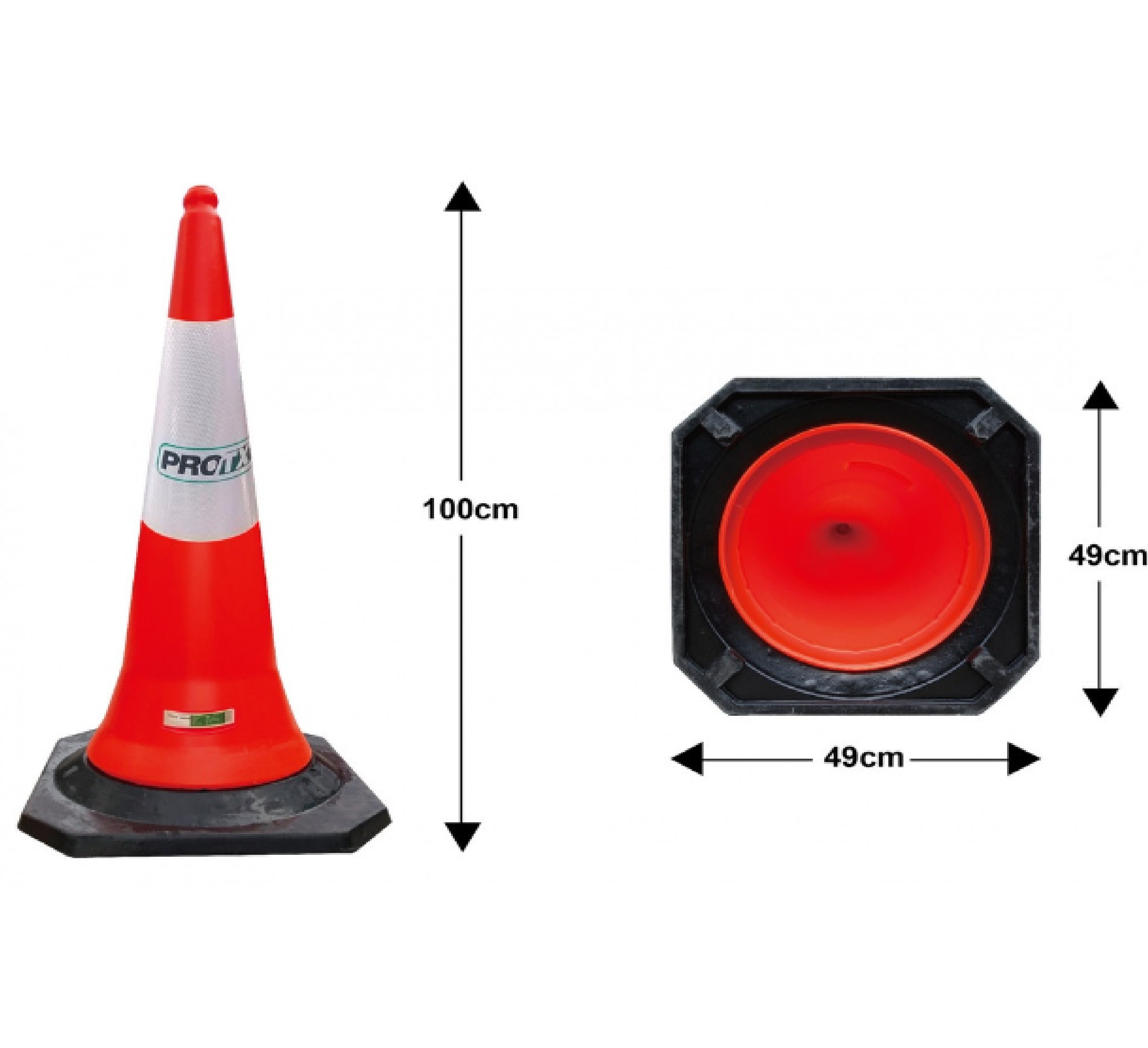 กรวยจราจร รุ่น DTRC852 ขนาด 100 cm