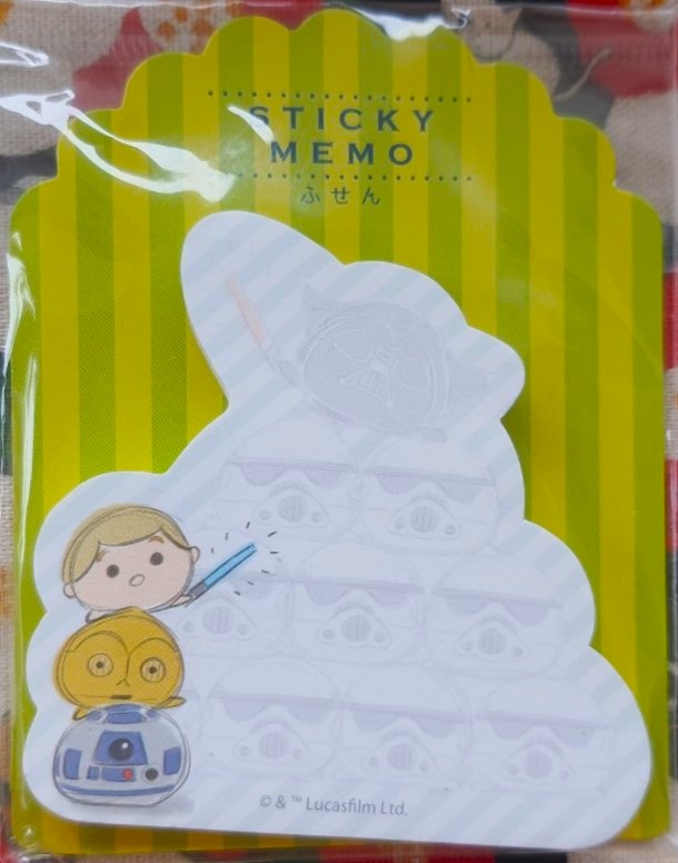Post it Sticky Memo Star wars กระดาษโน้ต โพสต์ อิท สตาร์ วอร์ส Size : 7 cm ของแท้จากญี่ปุ่น