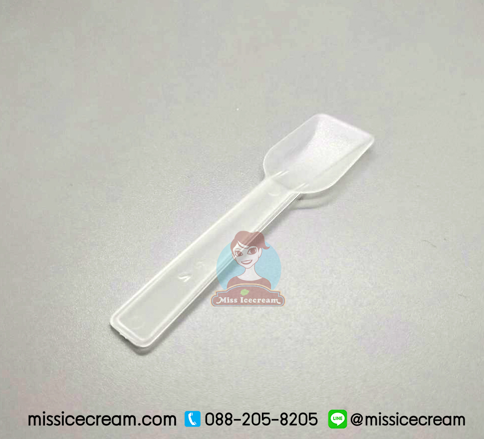 YGS100 ช้อนพายใส 100 คัน Yogurt Spoon