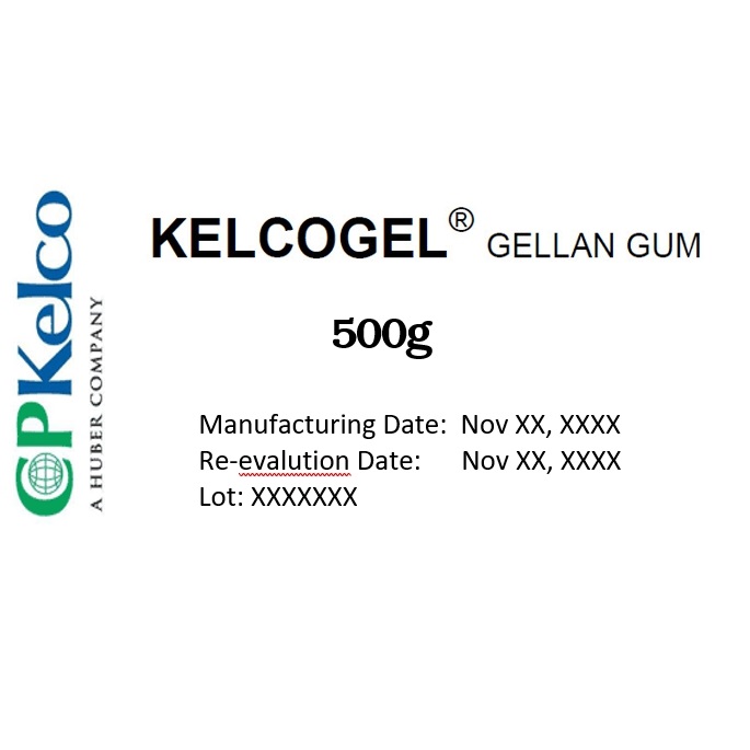 G545 ผง Gellan Gum ยี่ห้อ KELCOGEL เจลแลนกัมแบบใสโปร่งแสง คุณสมบัติใกล้เคียงกับเจลไรท์ ขนาด 500 กรัม