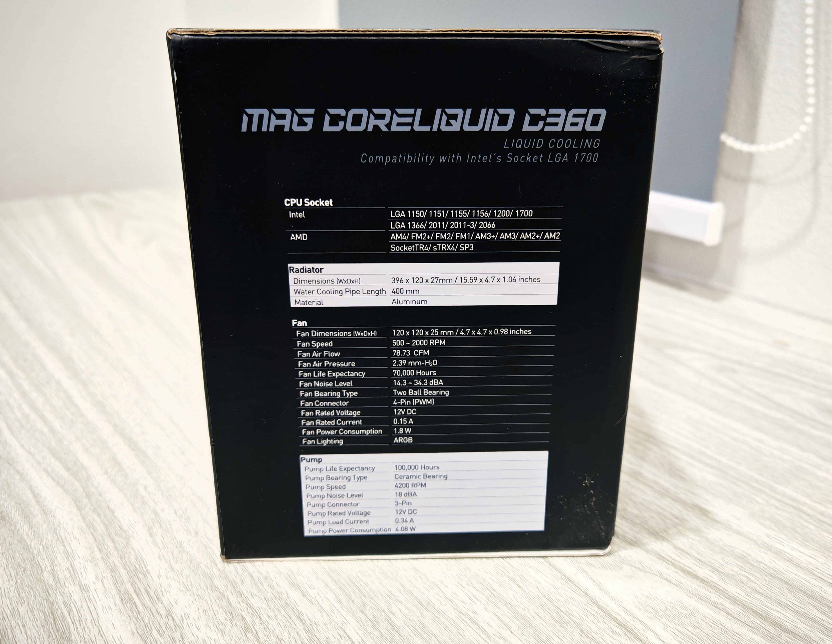 CPU Liquid Cooling MSI MAG Coreliquid C360 ARGB