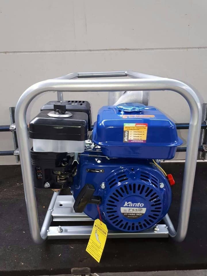 เครื่องยนต์ 6.5 แรง ติดปั๊มน้ำ มีขนาด 2 นิ้ว และ 3 นิ้ว ยี่ห้อ Kanto