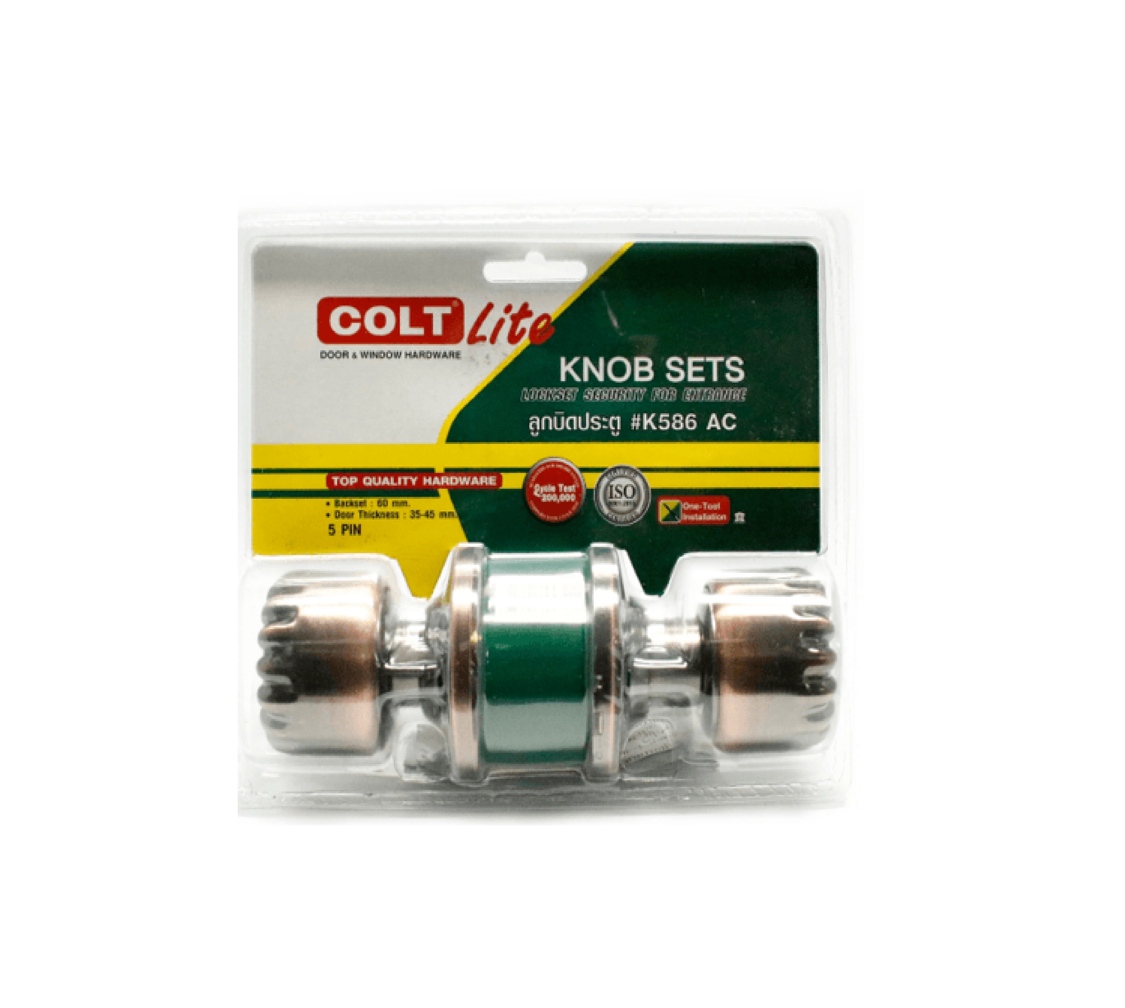 ลูกบิดประตู COLT LITE K586 AC รุ่นแผง