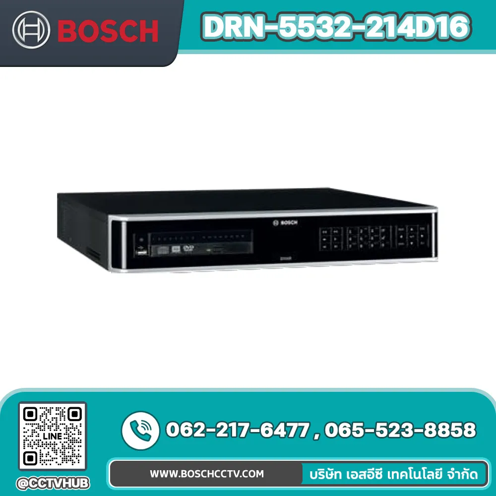 เครื่องบันทึก BOSCH รุ่น DRN-5532-214D16 Recorder 32ch 1.5U 1x4TB 16PoE DVD