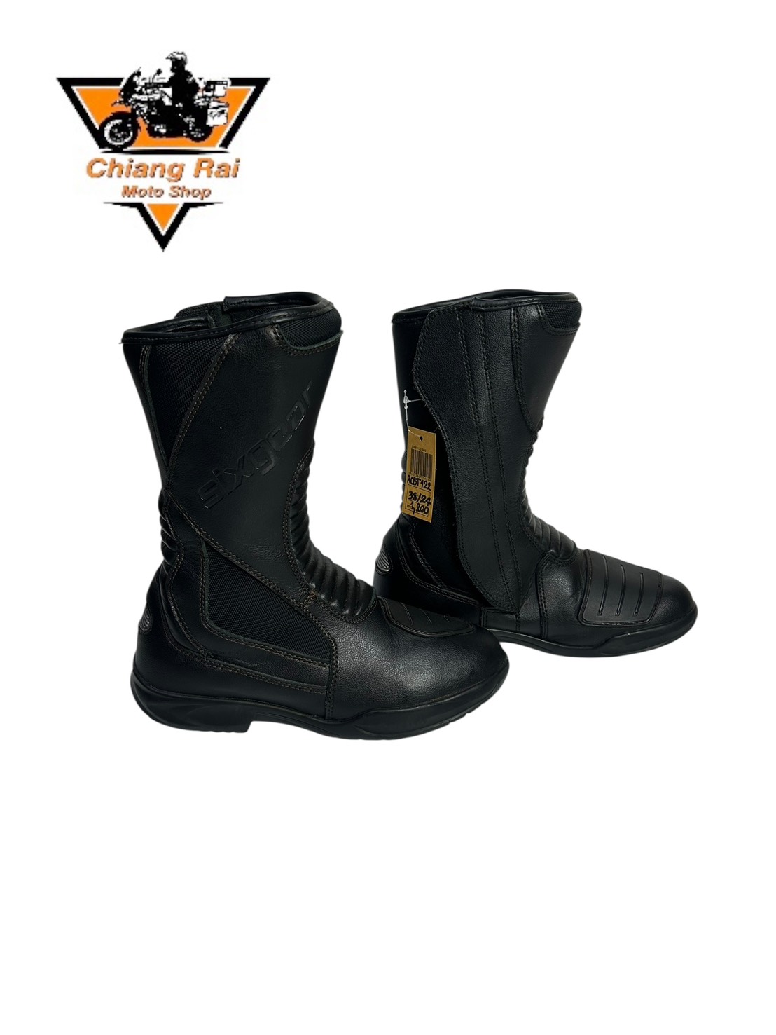 รองเท้าขี่มอเตอร์ไซด์( มือสอง) RCBT-122 Size ขนาดจากป้าย 38:EUR / 5:UK / 24:Cm.(Sixgear)