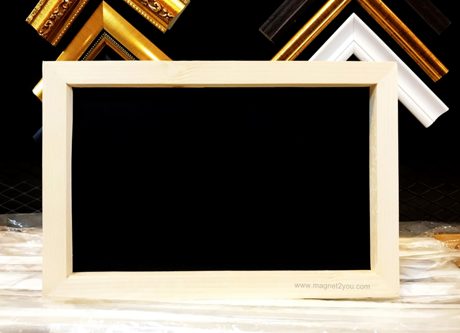 กระดานดำติดผนัง เลือกสีกรอบได้ ขนาด 20x30 (A4)