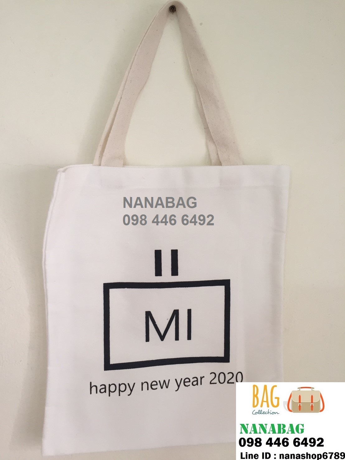 กระเป๋าผ้าดิบราคาถูกพร้อมสกรีนโลโก้ รับทำกระเป๋าขนาดตามสั่ง