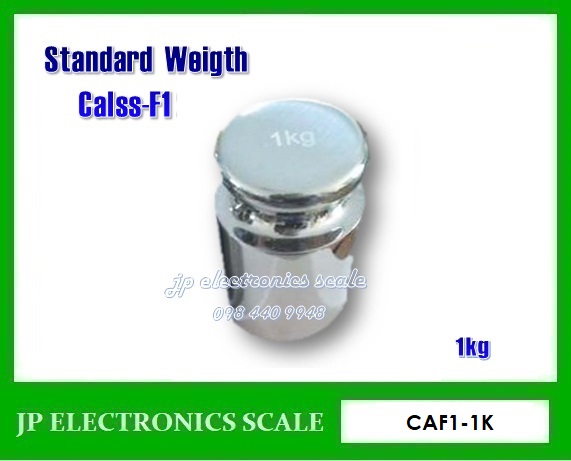 ลูกตุ้มน้ำหนักมาตรฐาน สแตนเลส Class F1 น้ำหนัก1000g (1kg) CAF1-1000g ใช้สำหรับสอบเทียบน้ำหนัก พร้อมกล่องใส่กันฝุ่นอย่างดี