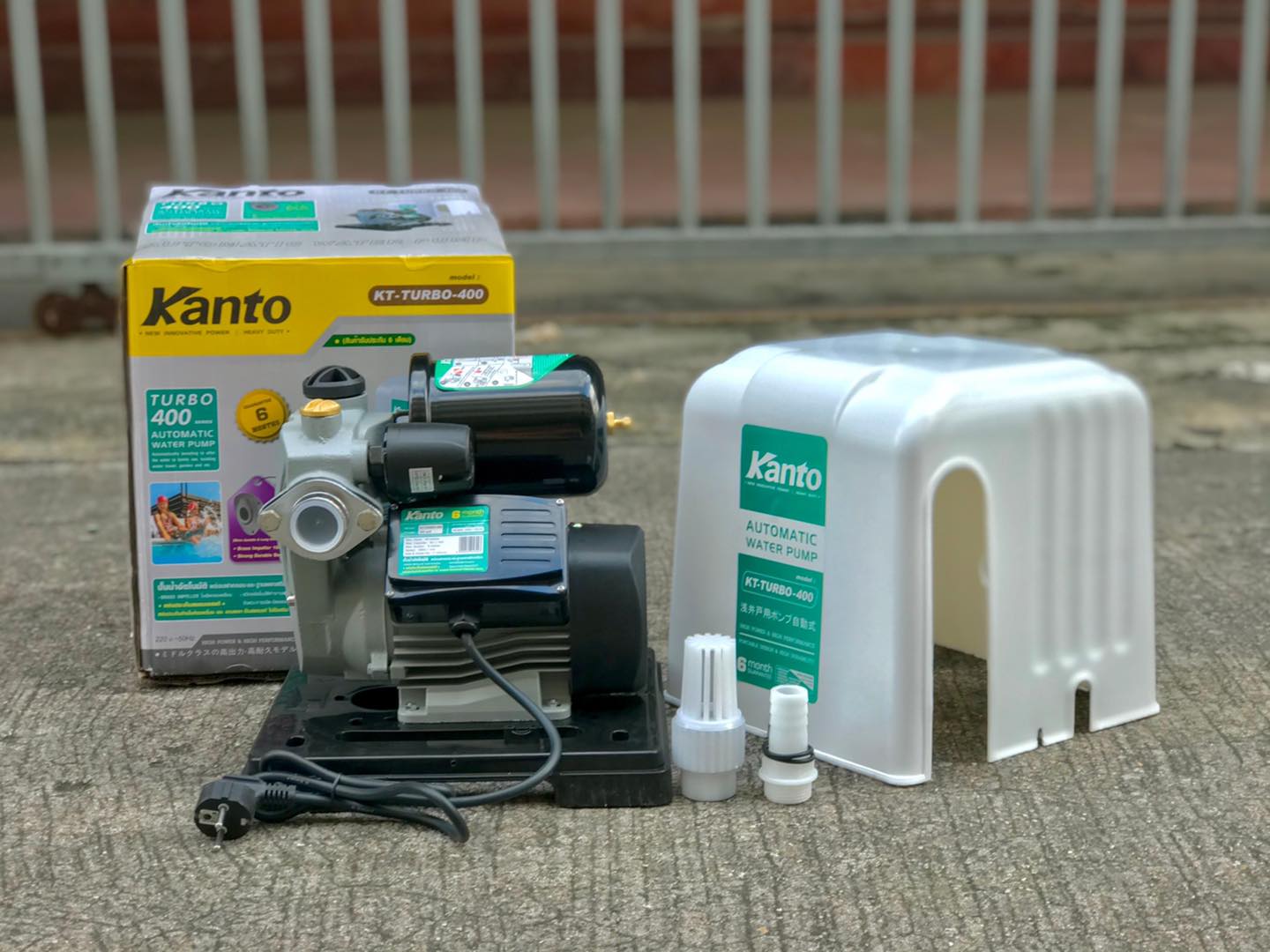 ปั๊มน้ำอัตโนมัติ รุ่น KT-TURBO-400 มีฝา