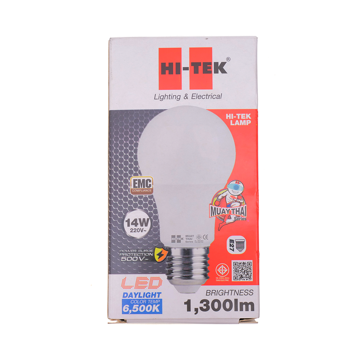 HI-TEK หลอดไฟ LED มวยไทย 14 วัตต์ E27 (Day Light)