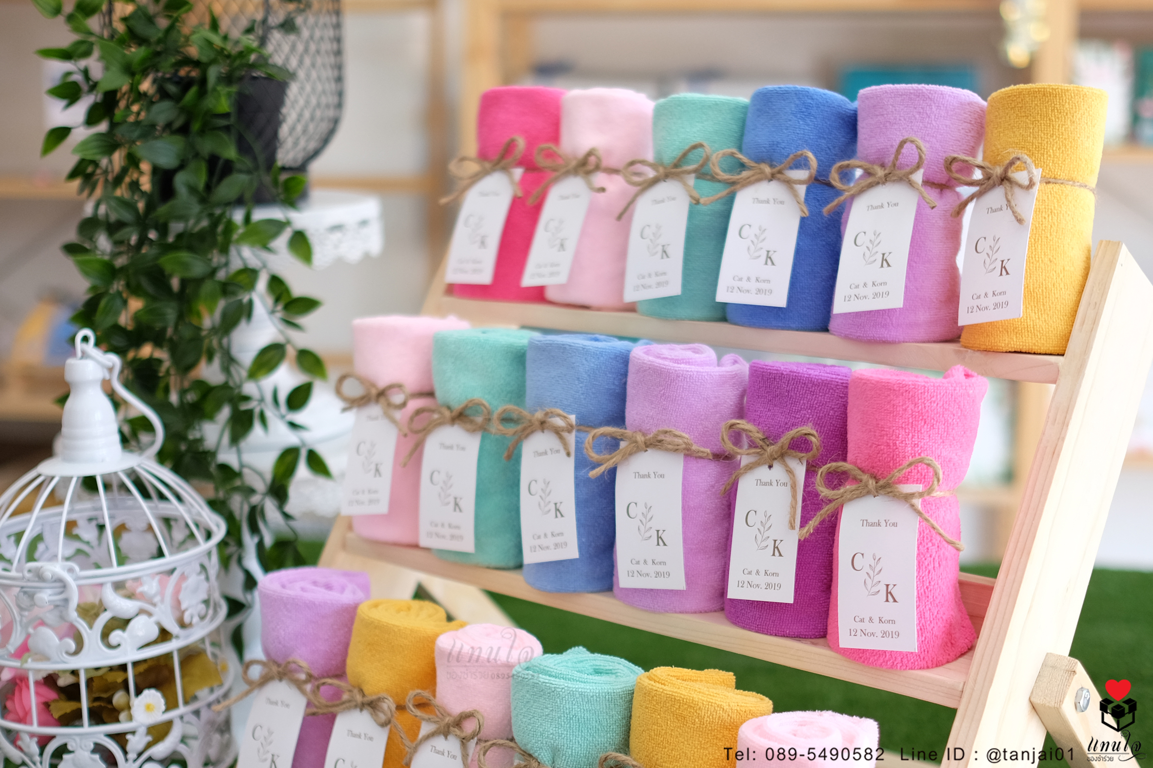 ผ้านาโนซับน้ำดีมาก!! ม้วน ป้ายชื่อผูกเชือกป่าน ราคาพร้อมแพคเกจแล้ว