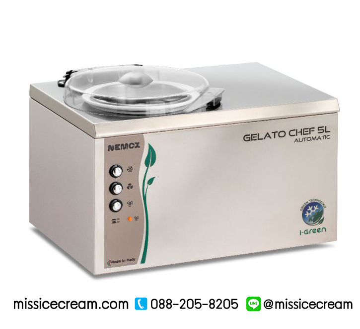 เครื่องปั่นไอศกรีม Nemox รุ่น Gelato Chef 5L Automatic I-Green