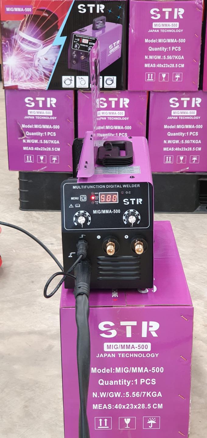 ตู้เชื่อมไฟฟ้า STR 2 ระบบ MIG/MMA 500A ระบบ FLUX CORED ไม่ต้องใช้ก๊าส CO2 แถมลวดCO2 1 โล