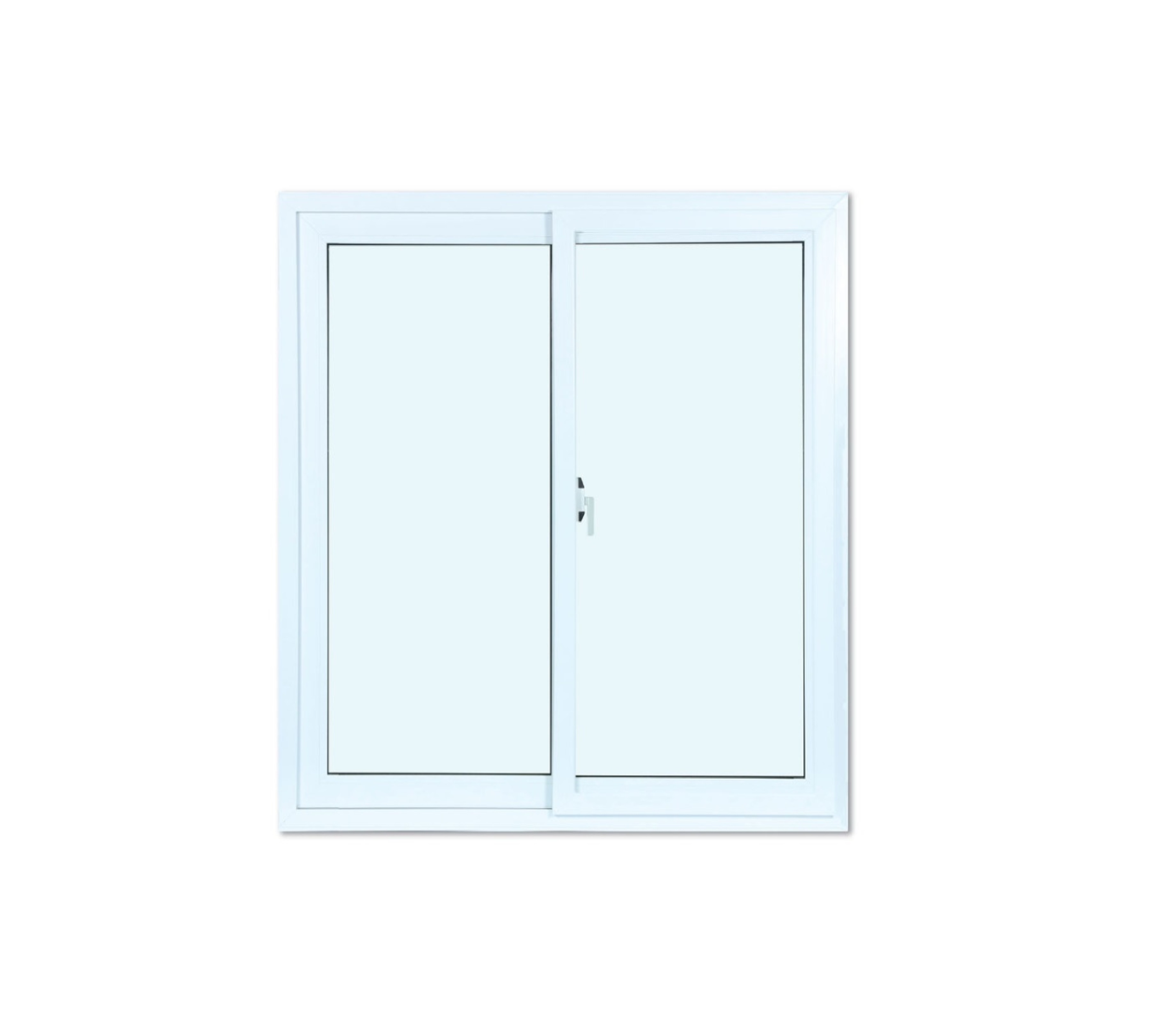 WELLINGTAN (TK) หน้าต่างไวนิล บานเลื่อน SS 100x100ซม. สีขาว ไม่มีมุ้ง