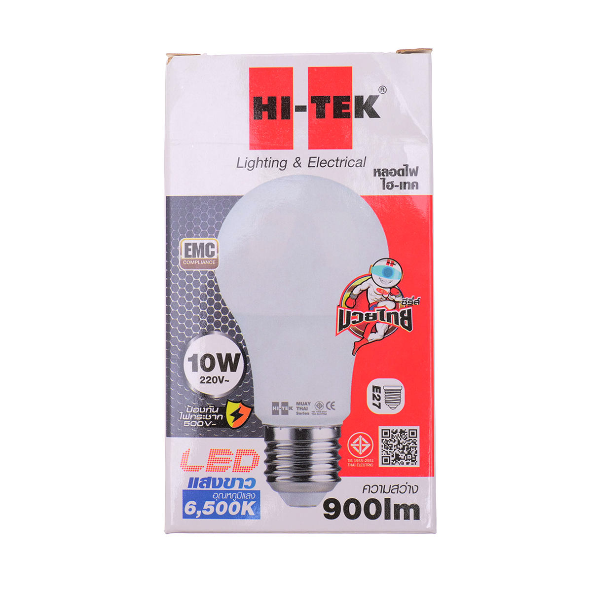 HI-TEK หลอดไฟ LED 10 วัตต์ มวยไทย 10 วัตต์ E27 (Day Light)