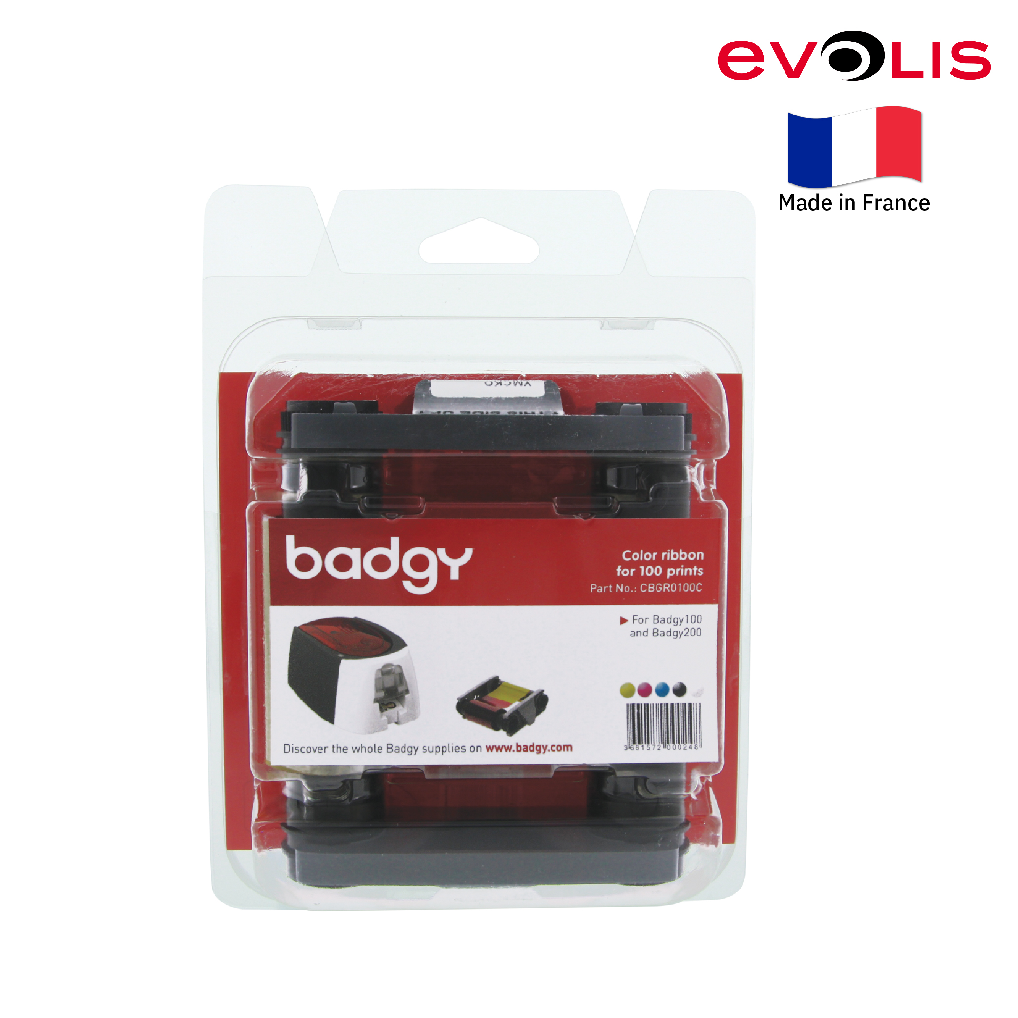 ตลับหมึก เครื่องพิมพ์บัตร Evolis รุ่น Badgy 100/ 200