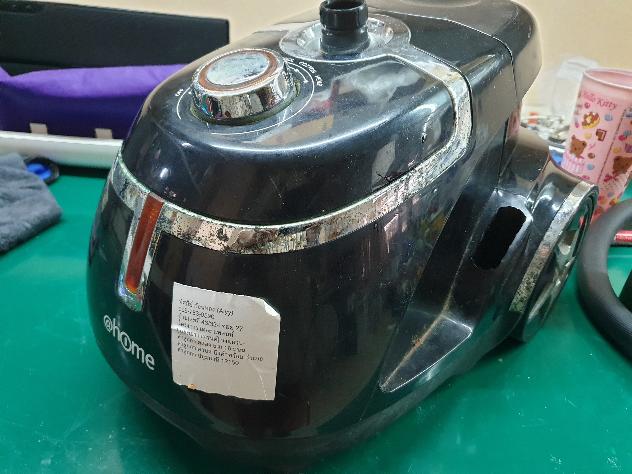 ซ่อมเตารีดไอน้ำ ยี่ห้อ @HOME รุ่น HO0212 อาการไอน้ำไม่ออก