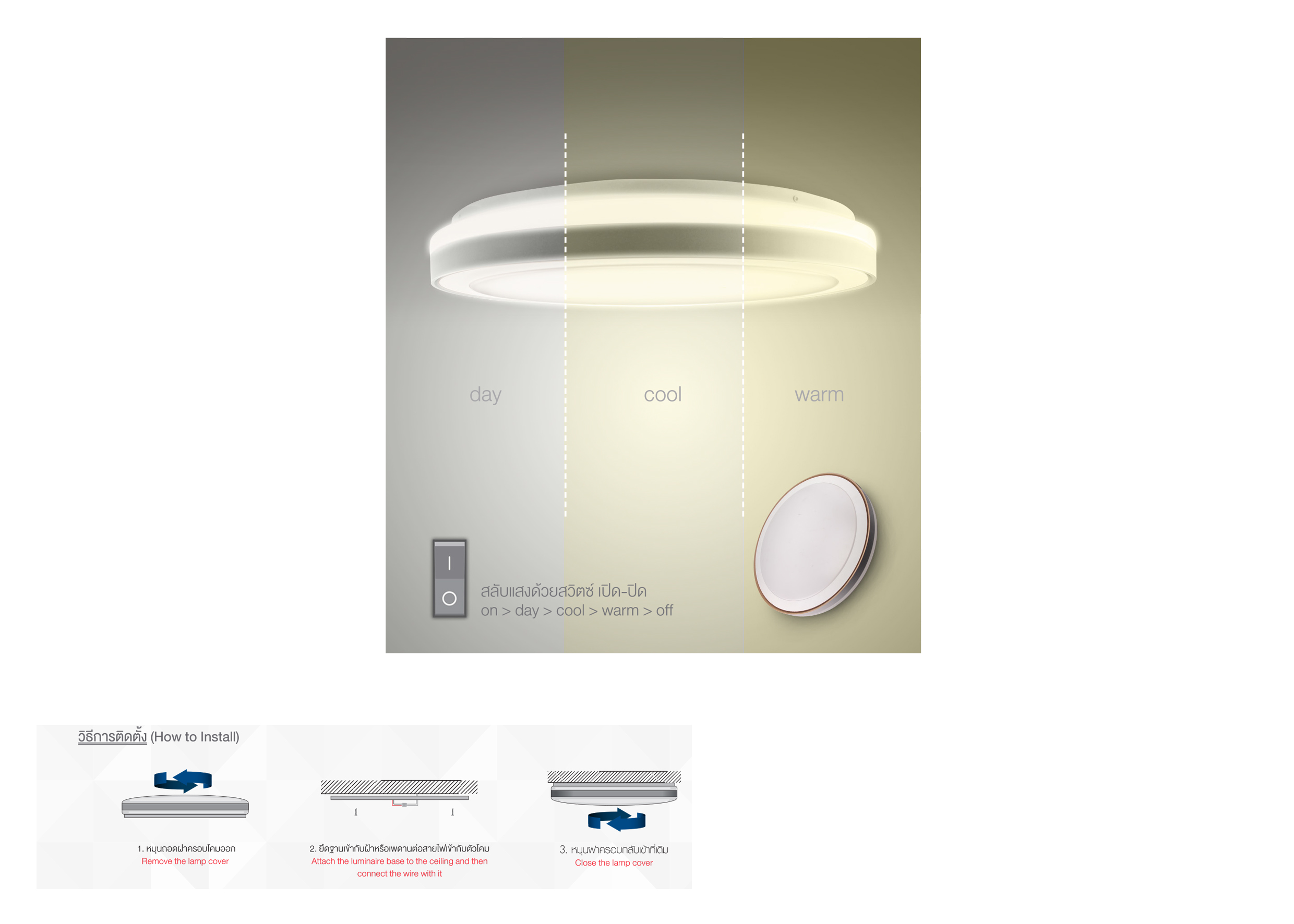 โคม LED Saturn Series 36W ,55W GATA