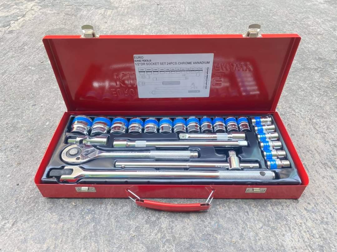 ชุดบล็อกสีบรอน Euro King tool 4 หุน 24 ชิ้น แบบ 12 เหลี่ยม