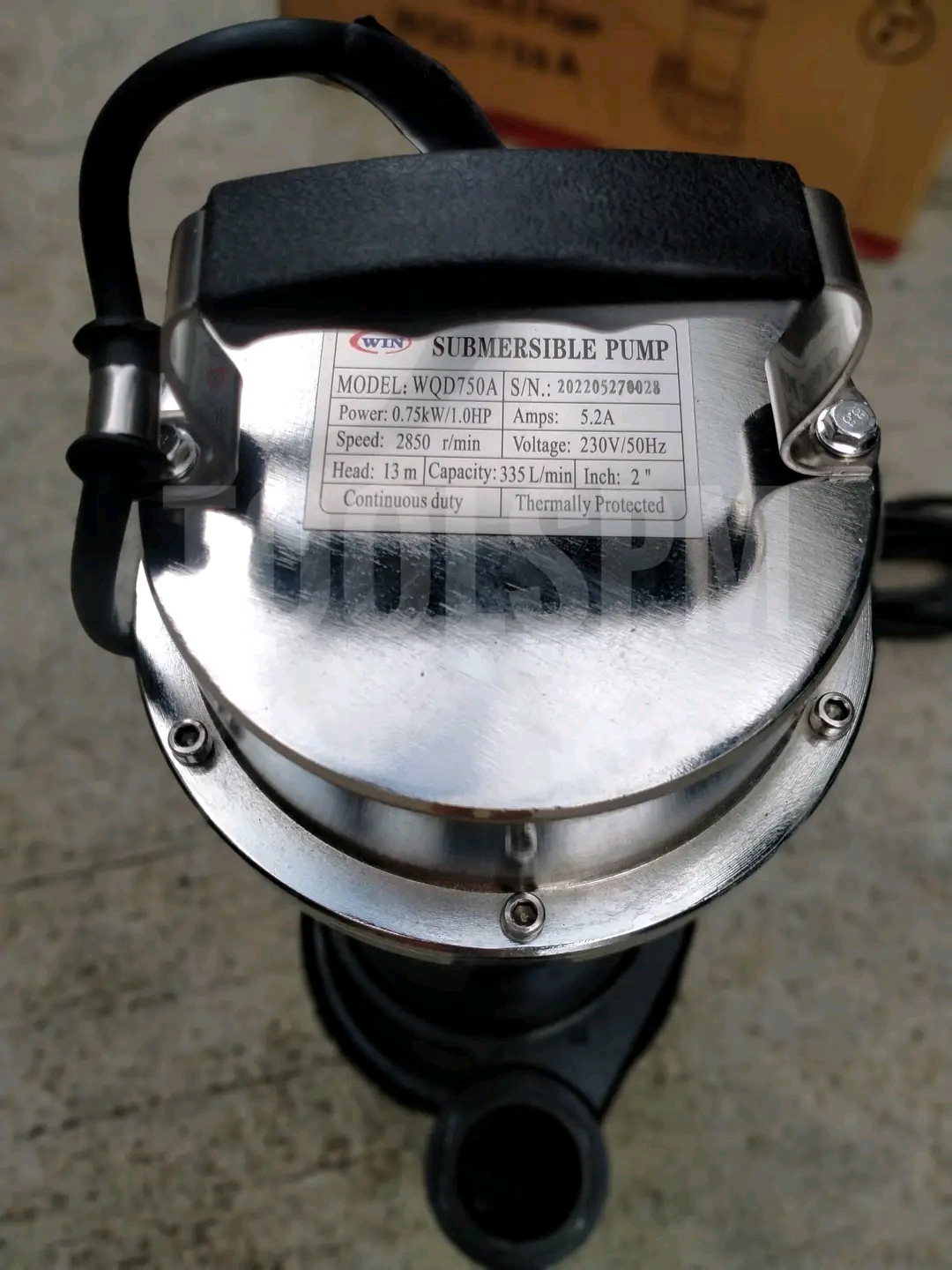 ปั๊มแช่สแตนเลส ดูดโคลน Win มีให้เลือก ท่อ 2นิ้ว 1แรง และ ท่อ 3นิ้ว 2แรง