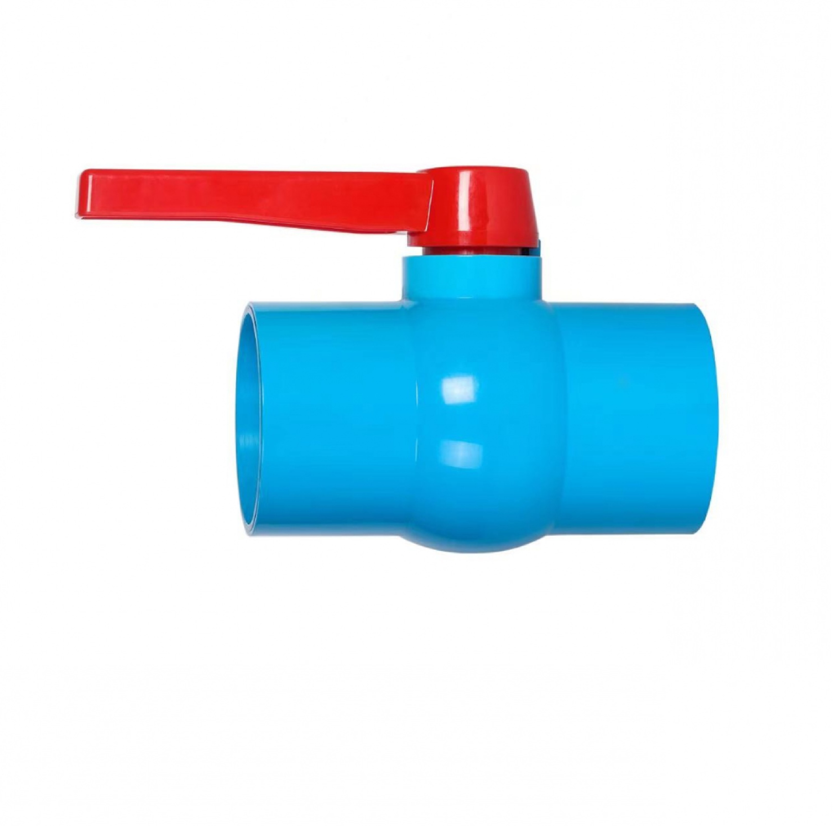 VAVO บอลวาล์วพีวีซี 3"(80) แบบสวม สีฟ้า