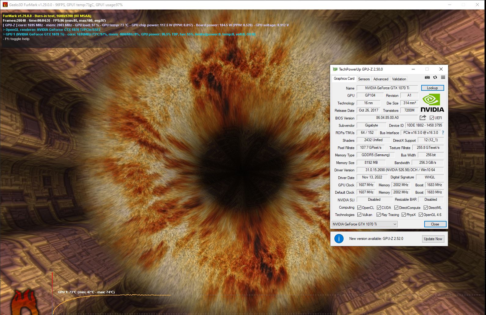 Gigabyte GTX 1070 Ti WINDFORCE 8G GDDR5