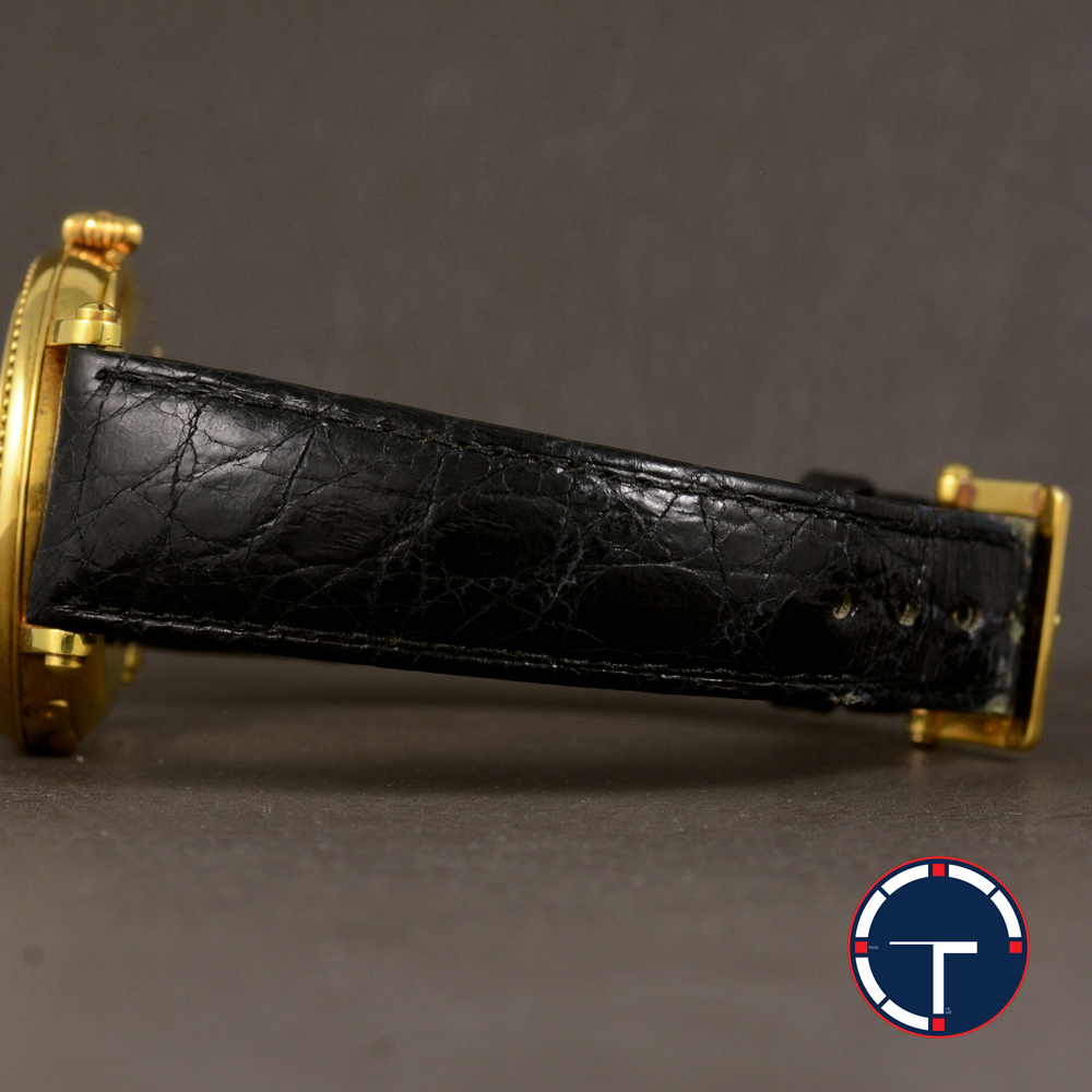 Patek Philippe Power Reserve Moon Complications Ref.5015j หน้ากระเบื้อง ตัวเรือนทอง18k หลังเปลือย ฝาหลังเปิดได้ สายหนังแท้ หัวเข็มขัดแท้ Automatic ขนาด 35 mm