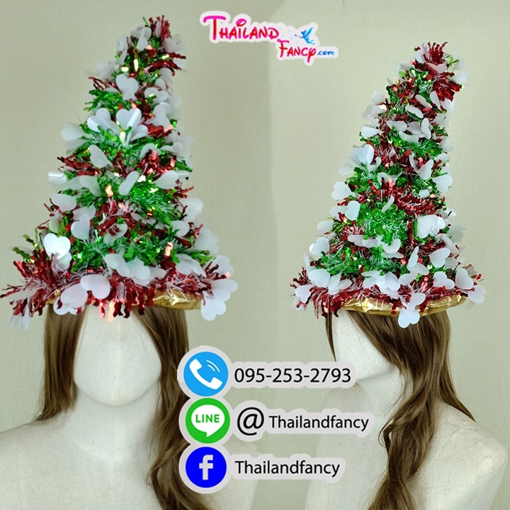 อุปกรณ์คริสต์มาส อุปกรณ์แฟนซี หมวกแฟนซี หมวกปาร์ตี้ปีใหม่ หมวกแซนตี้ หมวกซานตาครอส หมวกคริสต์มาสขนวิ๊งค์ 3 แบบ