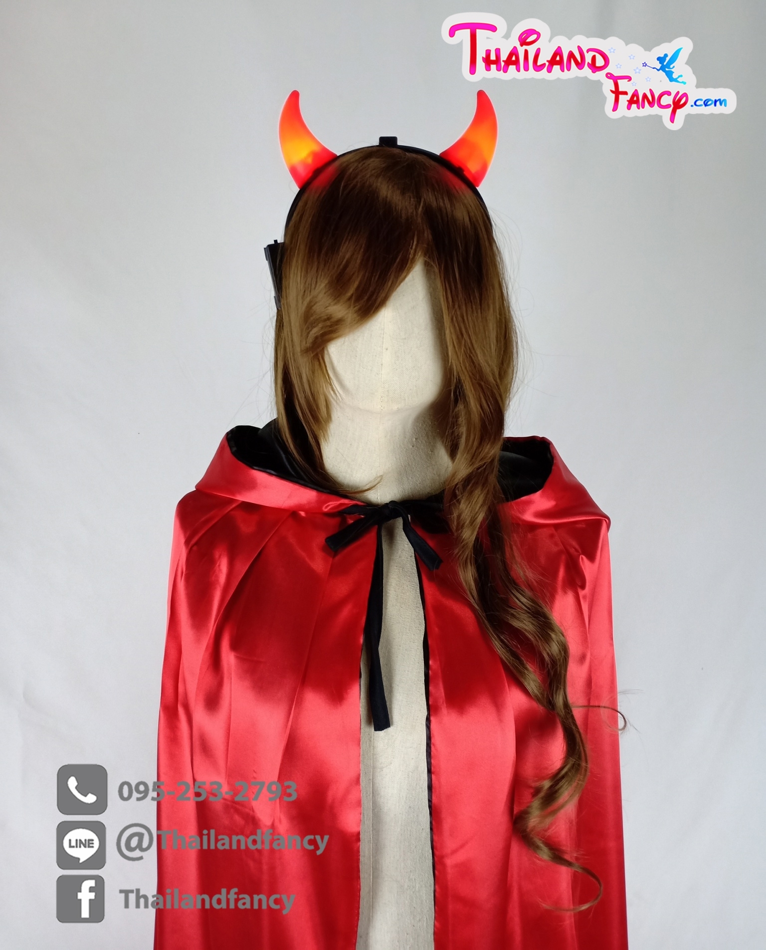 อุปกรณ์แฟนซี Halloween Accessories เขาไฟเดวิลเรืองแสง เขาเดวิลไฟกระพริบ
