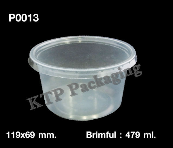 ชามกระปุก พร้อมฝา ขนาด 16 ออนซ์ สีใส (P0013)