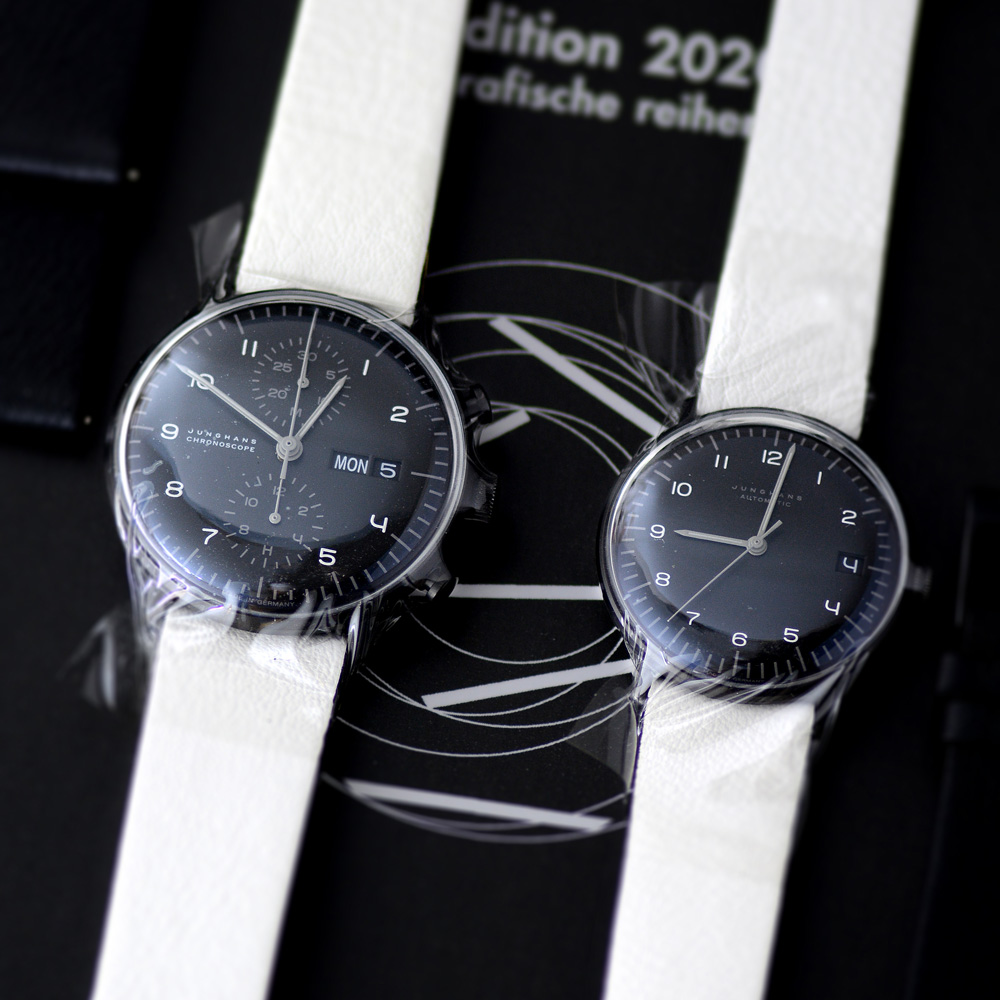 Junghans Edition Grafische Reihen กล่อง ใบ ครบ ปี2020 (1กล่อง มี2เรือน) Automatic ขนาด 39 mm / 34 mm
